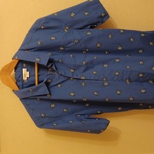 Mega man short sleeve button down shirt